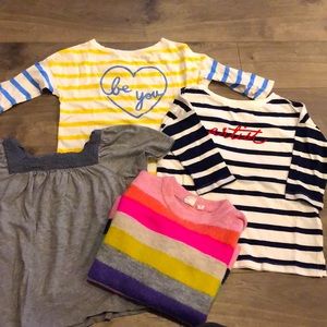 Girls gap 3 top 1 sweater bundle